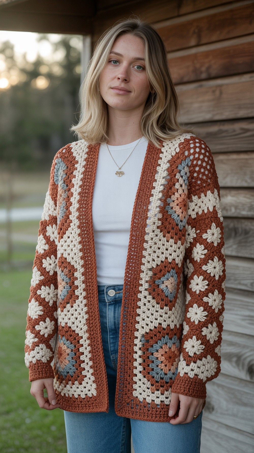 Campfire Hexagon Cardigan