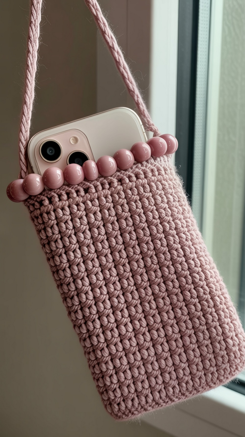 Cellphone Bag with Beaded Cuff (Side Opening)