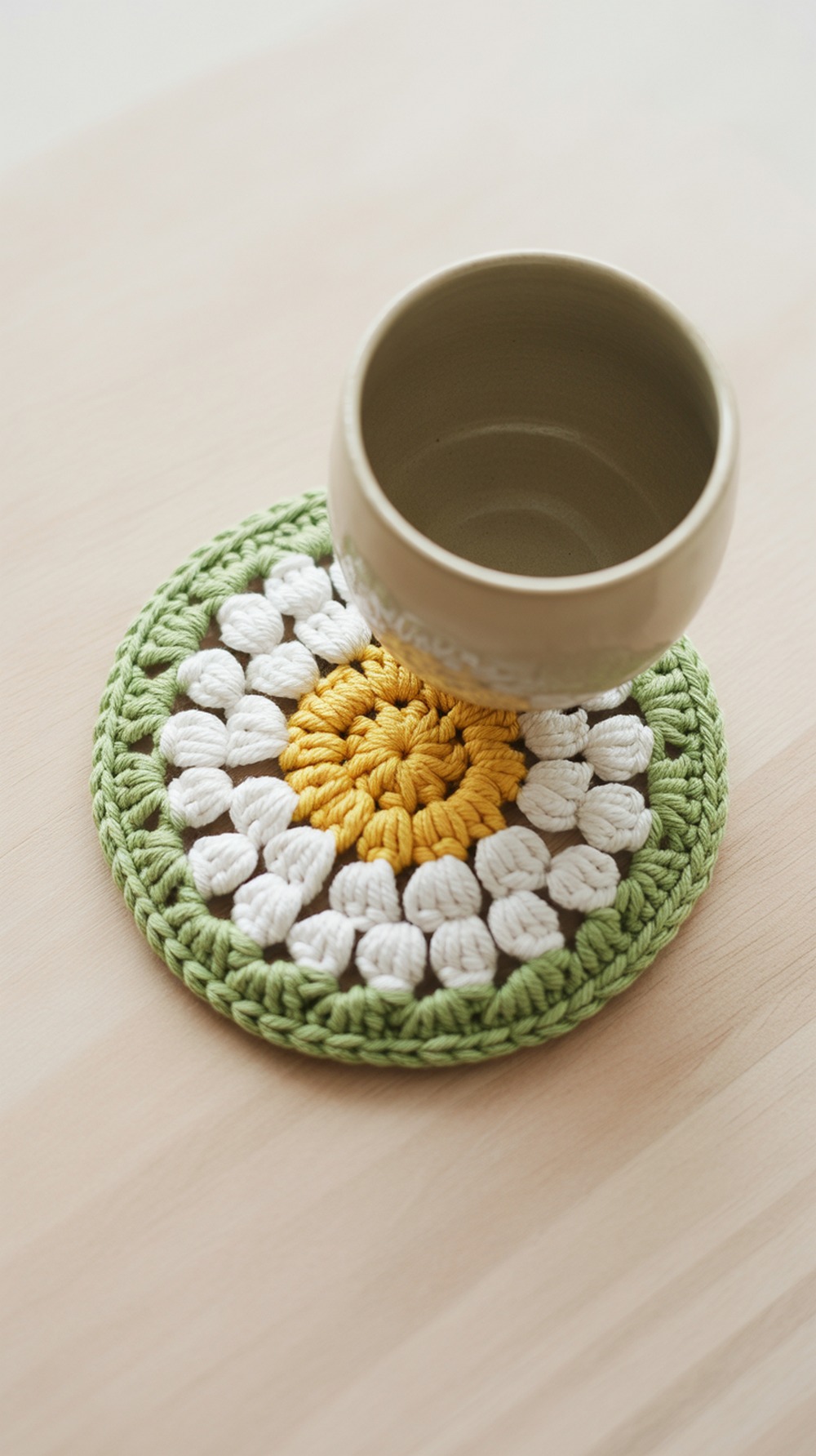 Daisy Ring With Fresh Green Border