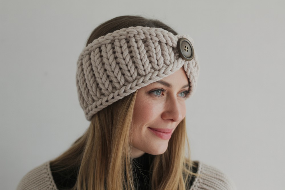Easy Crochet Chunky Ribbed Ear Warmer (Beginner-Friendly)