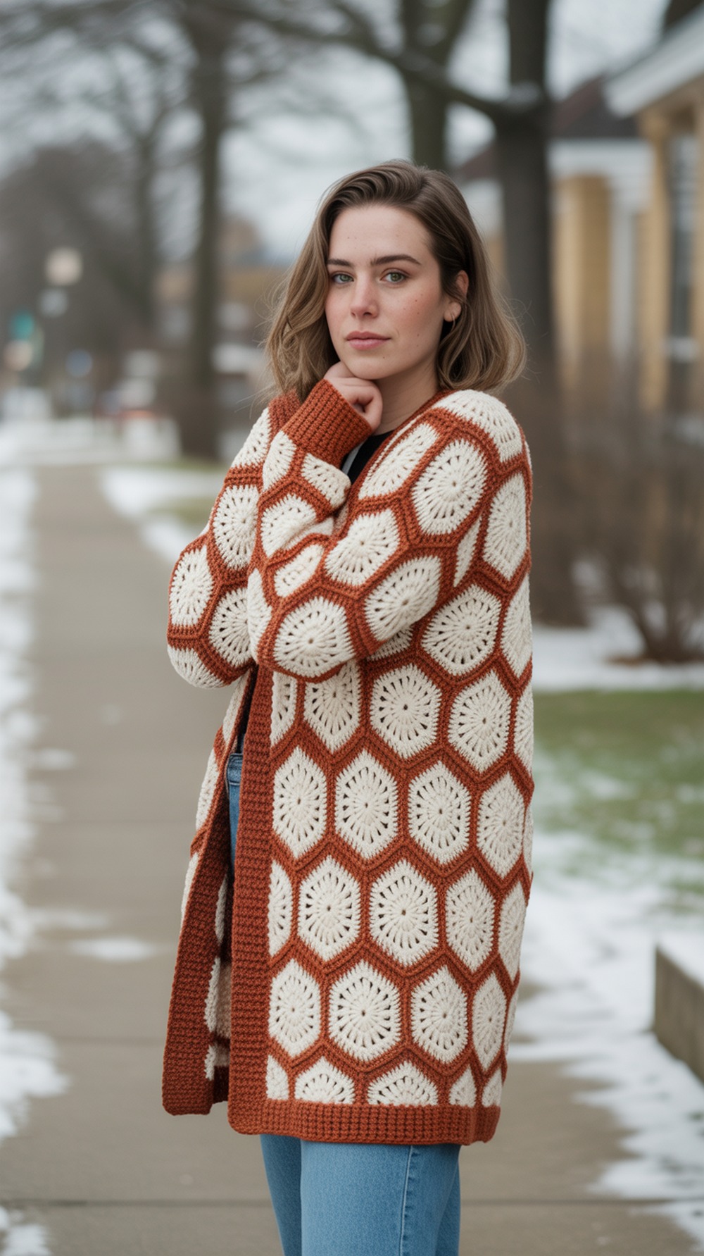 Hexagon Cardigan (The Viral Cozy)