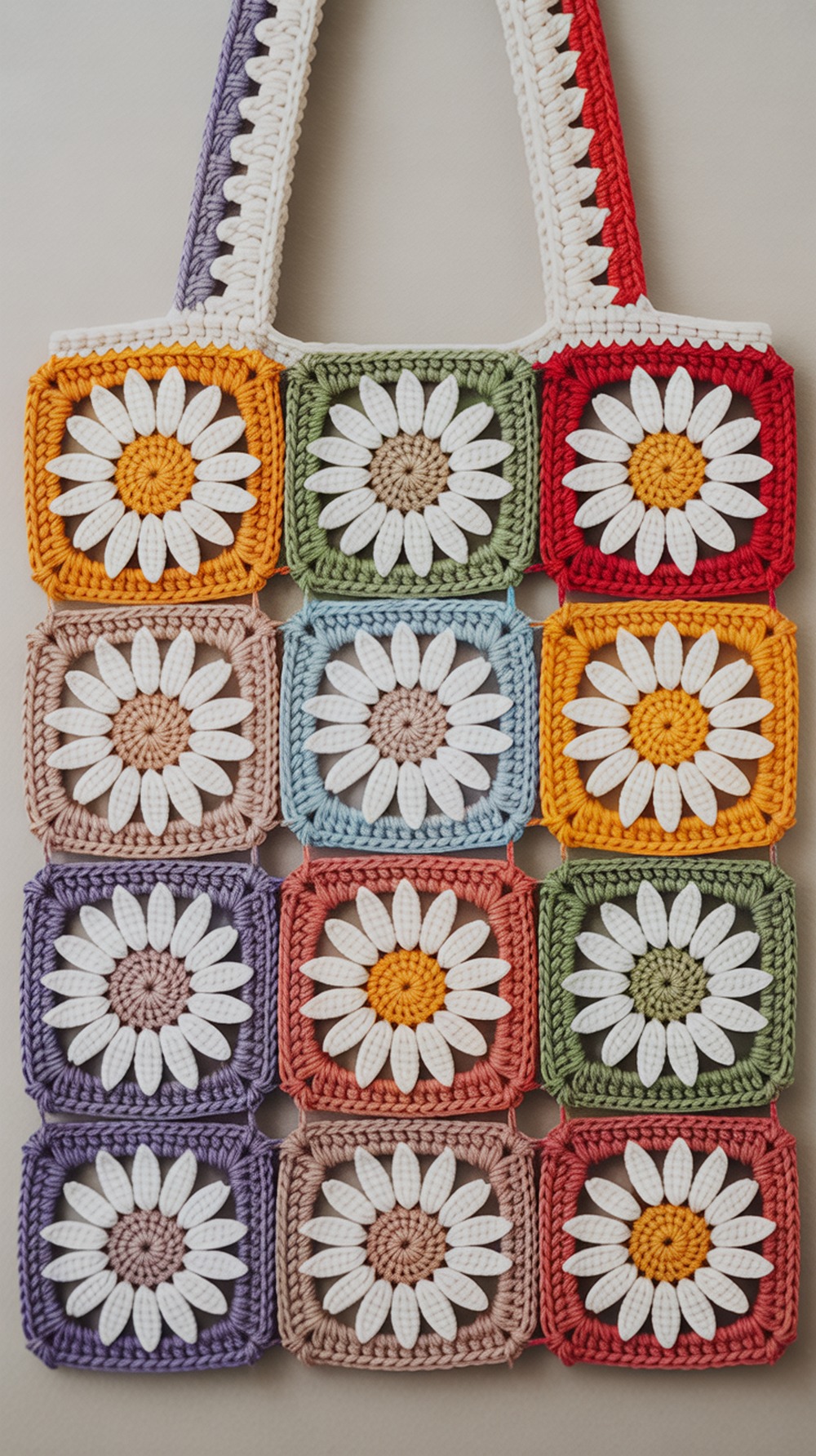 How to Crochet a Daisy Granny Square Bag