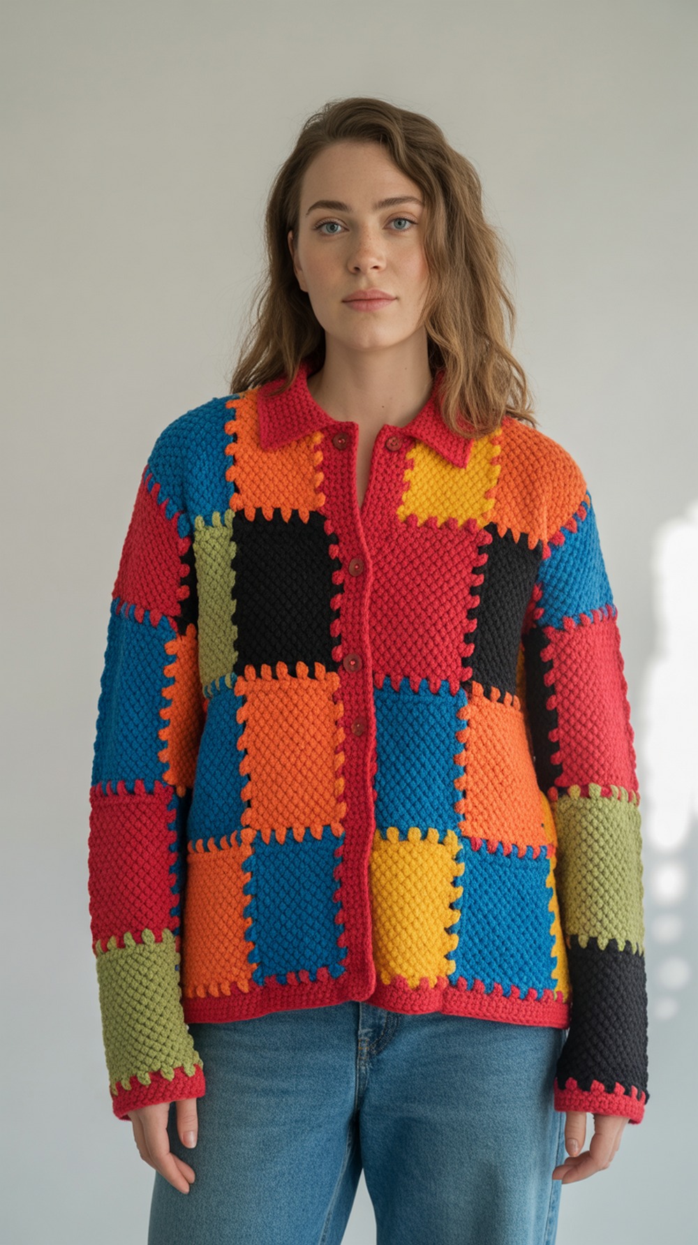 Iconic Harry Inspired Patchwork Cardigan (High Color Blocks)