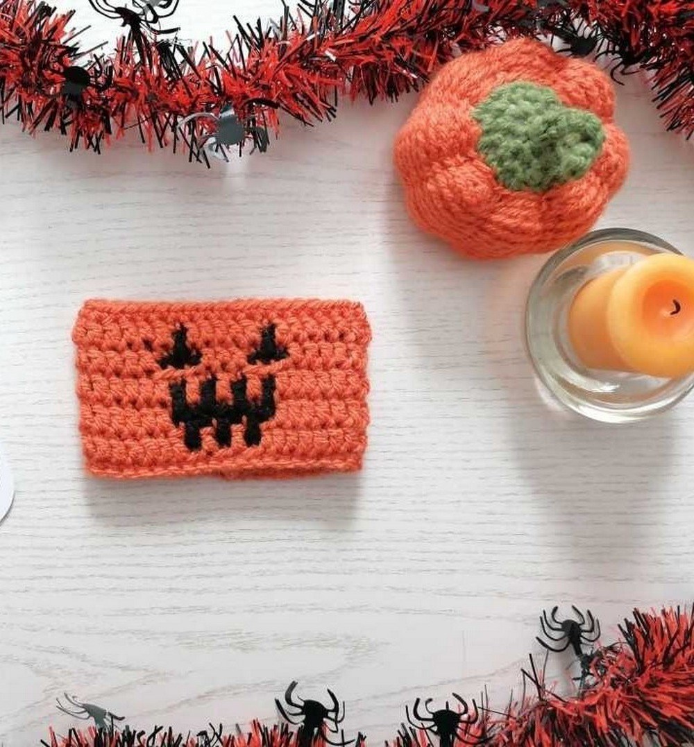 Mosaic Jack o’ Lantern Cozy