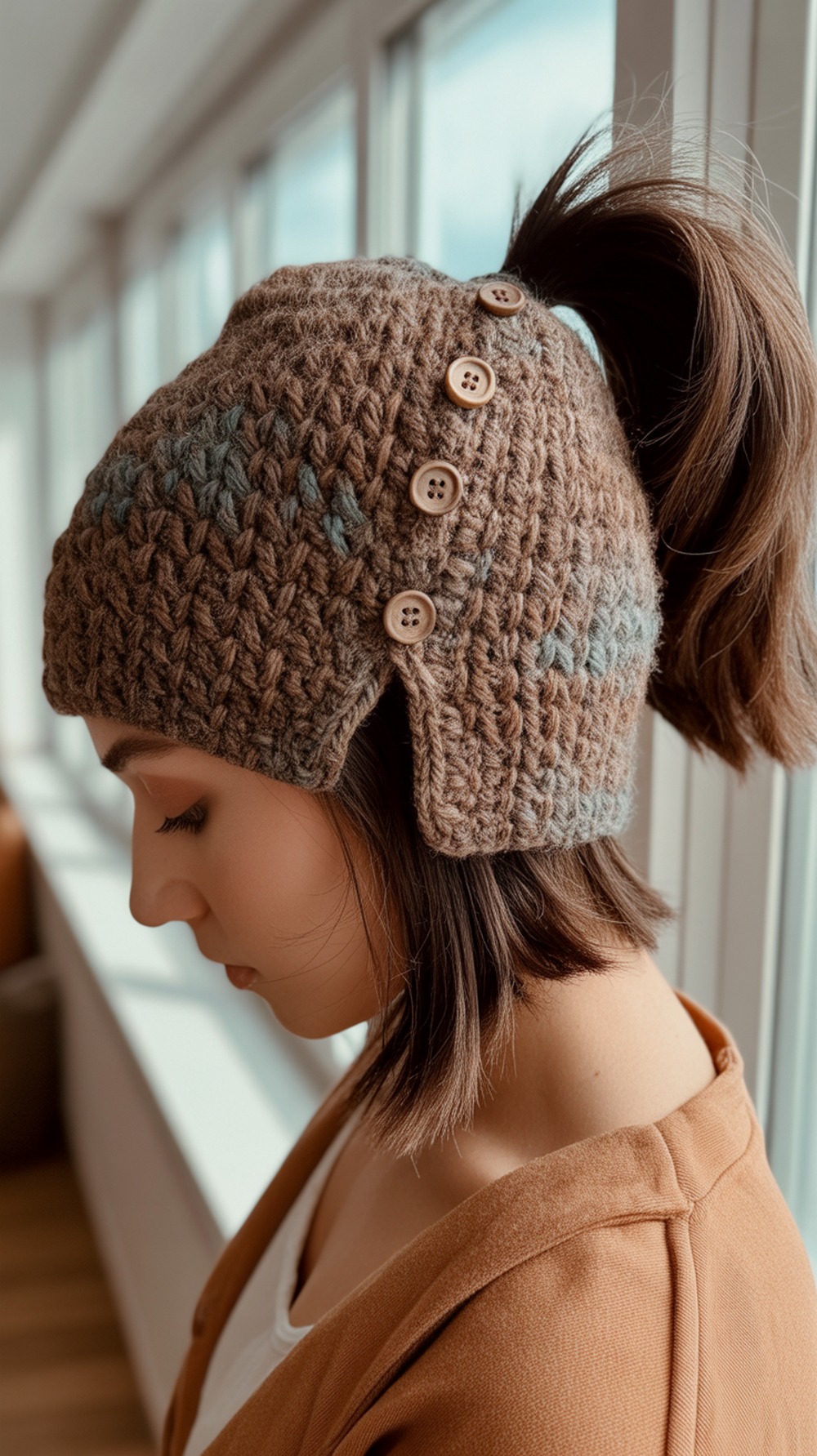 “Pick Your Pony” Button Slit Beanie