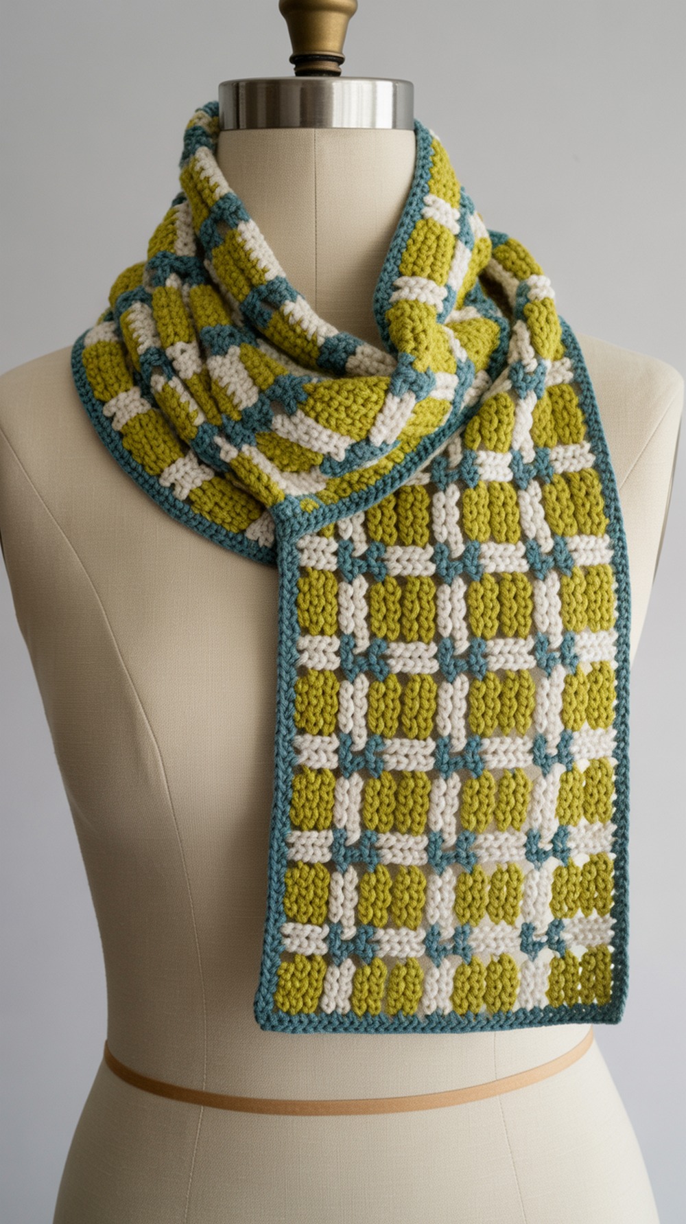 Plaid Cowl in Pop Colors