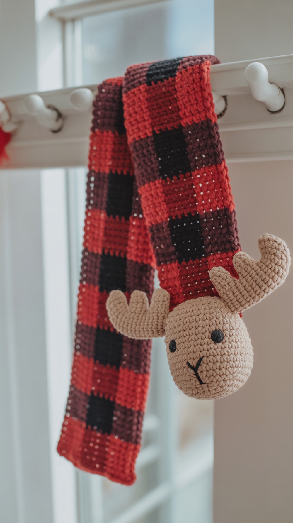 Plaid Moose Scarf
