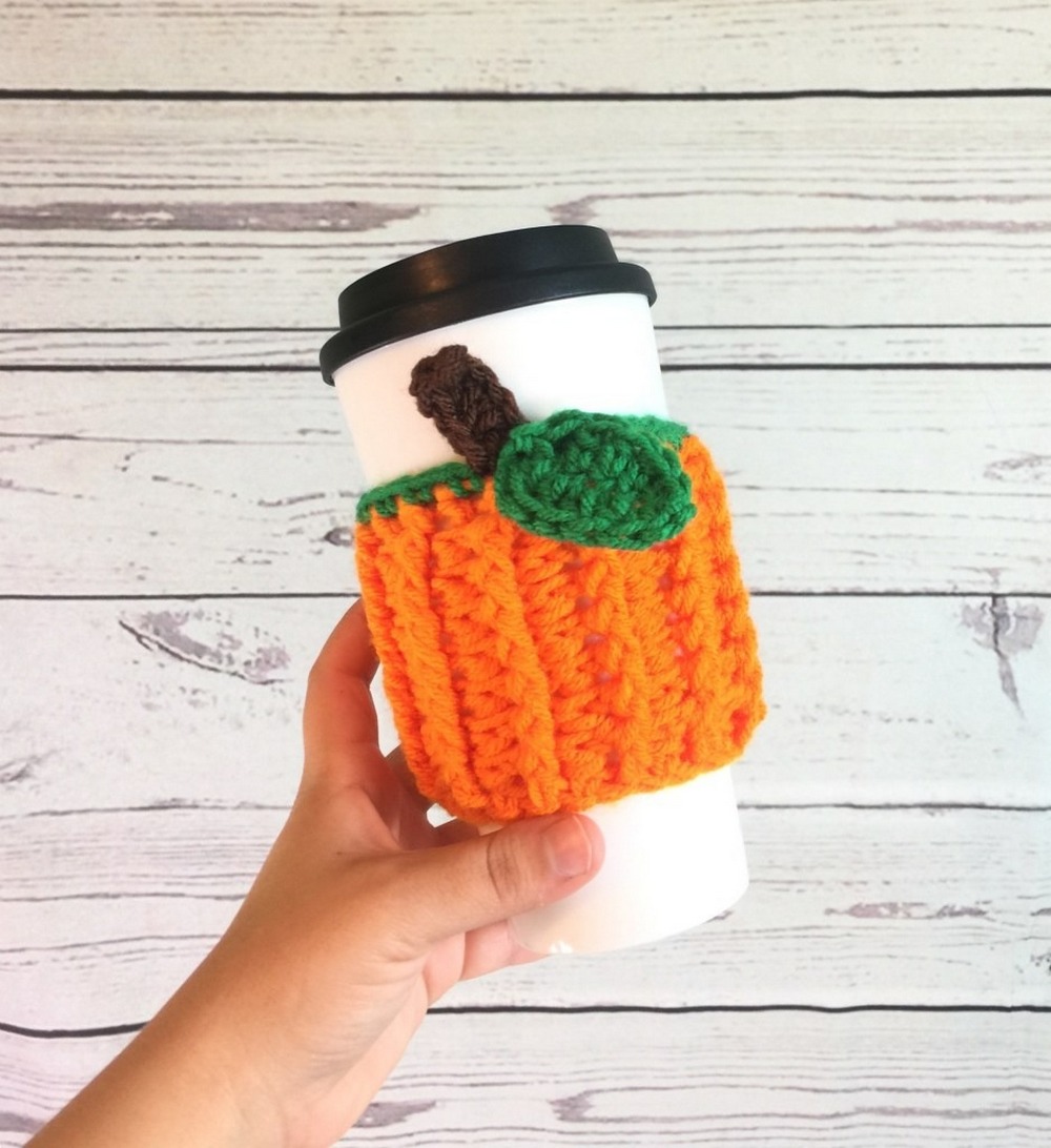 Pumpkin Patch Cozy (leaf + stem)