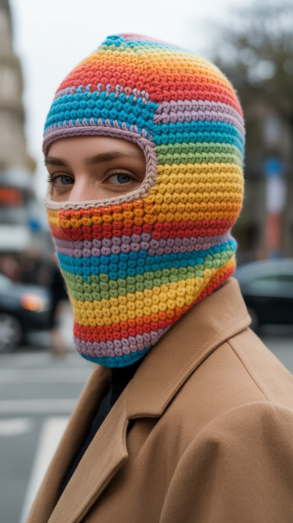 Retro Stripe Runway Balaclava