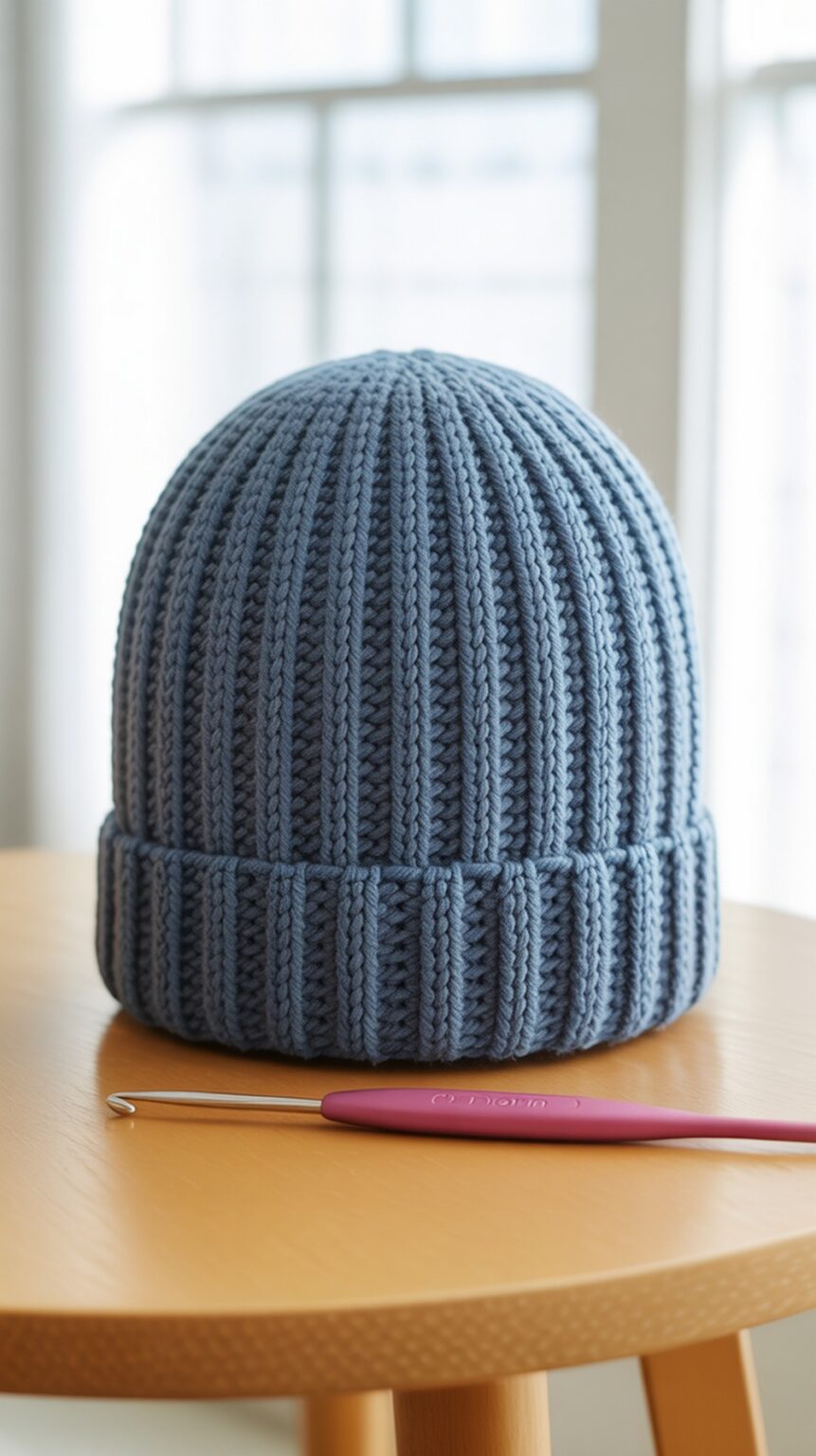 14 Crochet Ribbed Beanie Ideas - Yarn Nest Studio