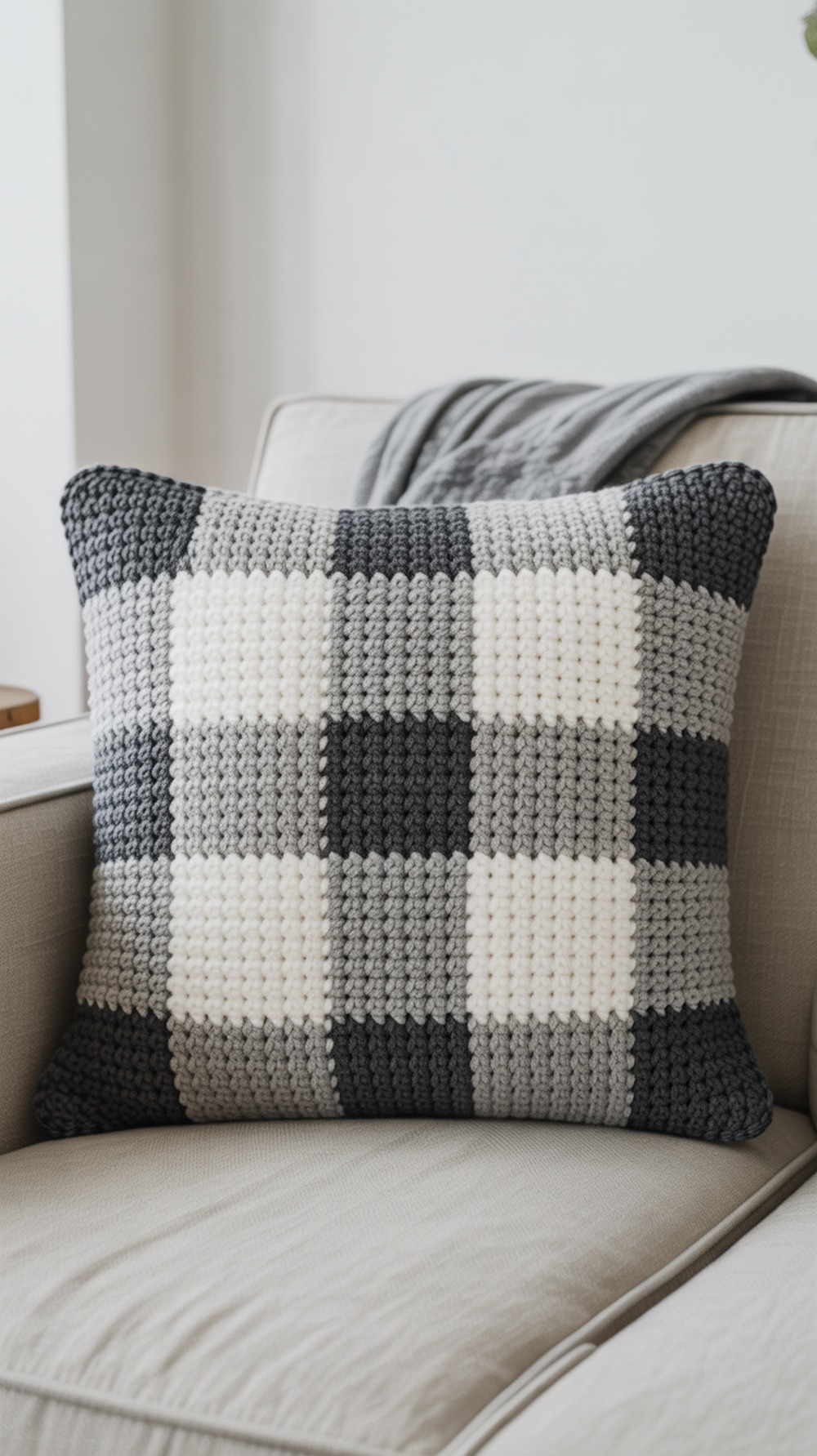 Simple Gingham Pillow Cover