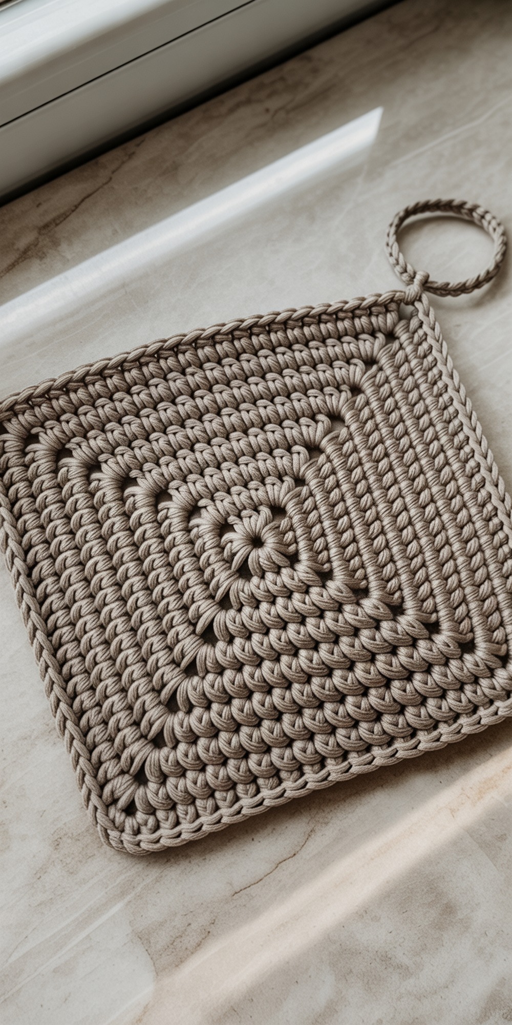 Square From the Center Waffle Potholder