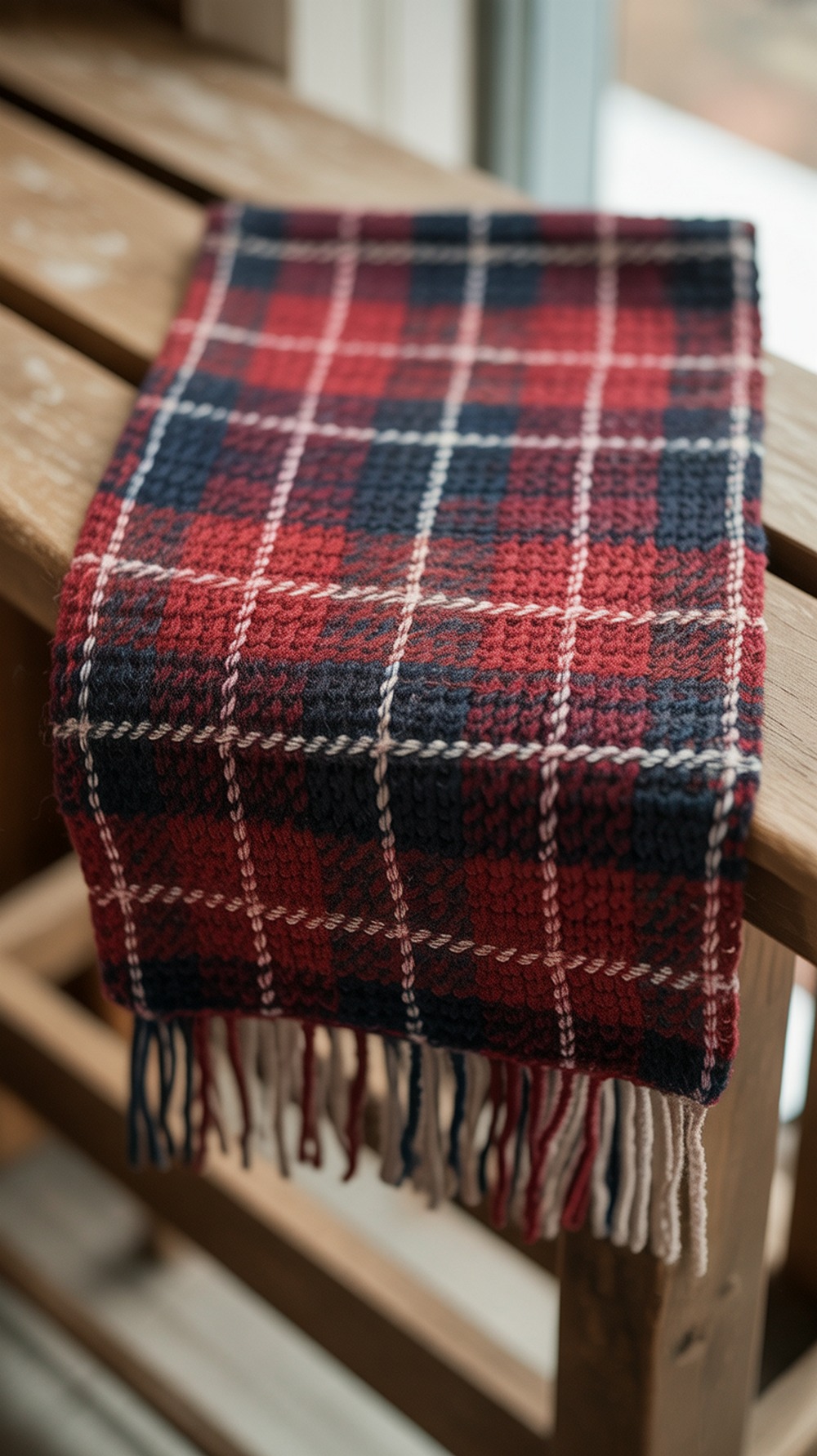 Tartan Crochet Scarf