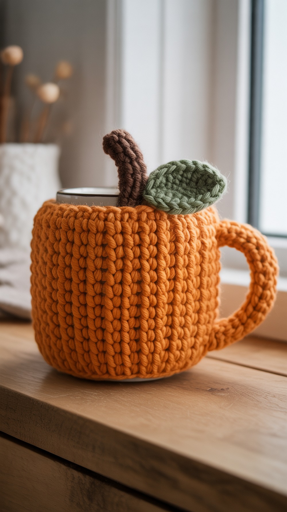 Thick Harvest Pumpkin Mug Cozy (Extra Cushy)