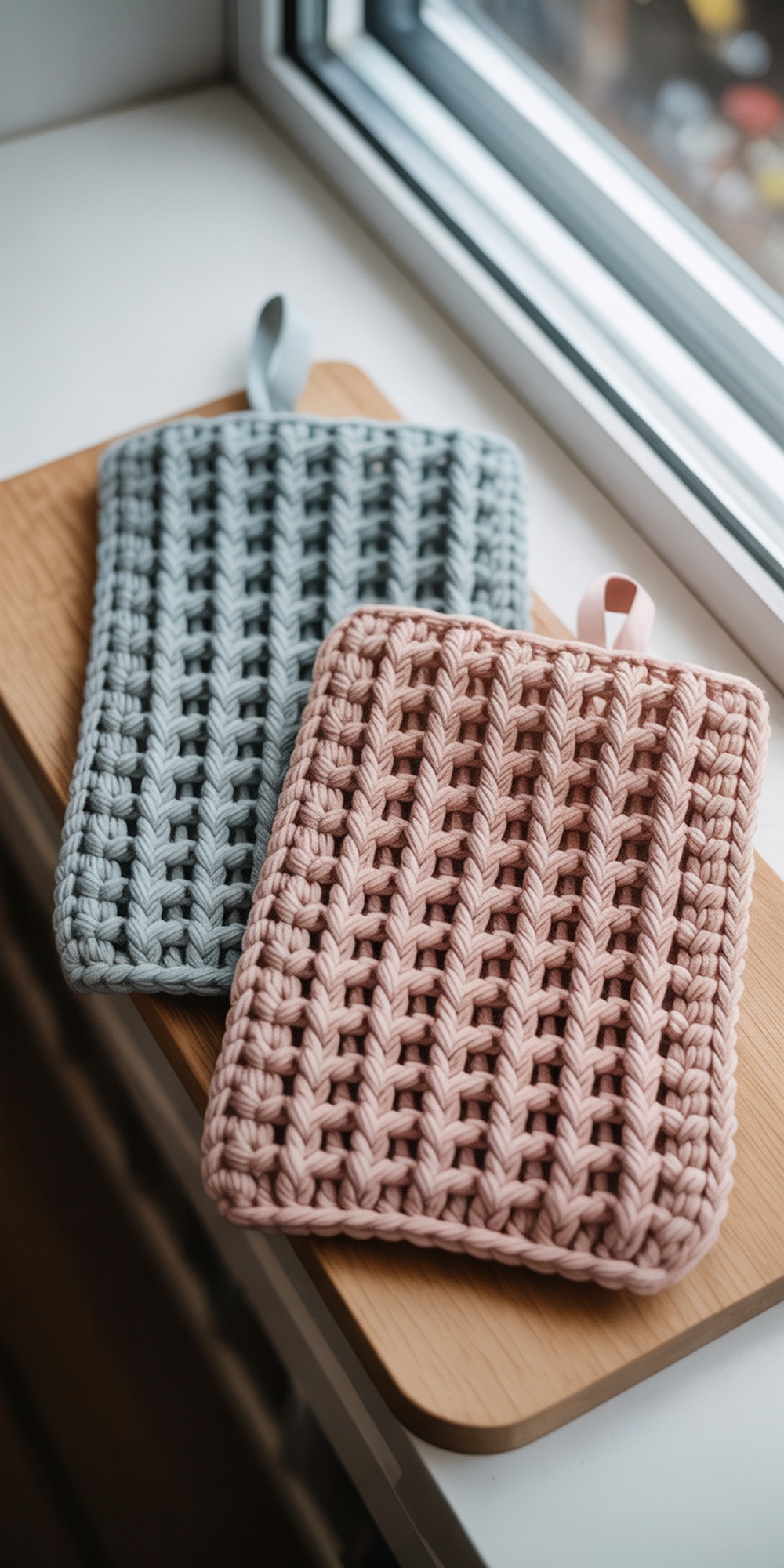 V Stitch Waffle Pot Holders