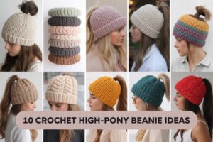 Crochet High Pony Beanie Ideas
