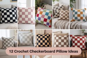 Crochet Checkerboard Pillow Ideas