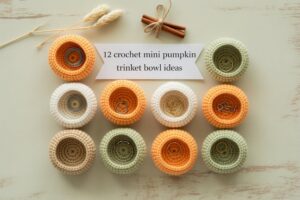 Crochet Mini Pumpkin Trinket Bowl Ideas