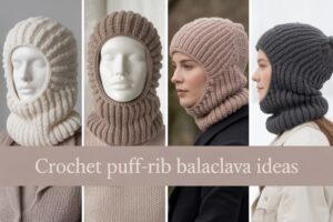 12 Crochet Puff-Rib Balaclava Ideas