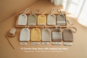 Crochet Soap Saver with Hanging Loop Ideas