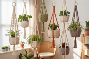 Crochet Three Tier Plant Hanger Ideas