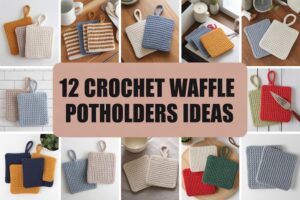 Crochet Waffle Potholders Ideas