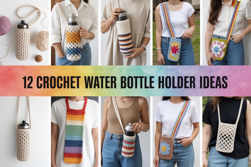 Crochet Water Bottle Holder Ideas