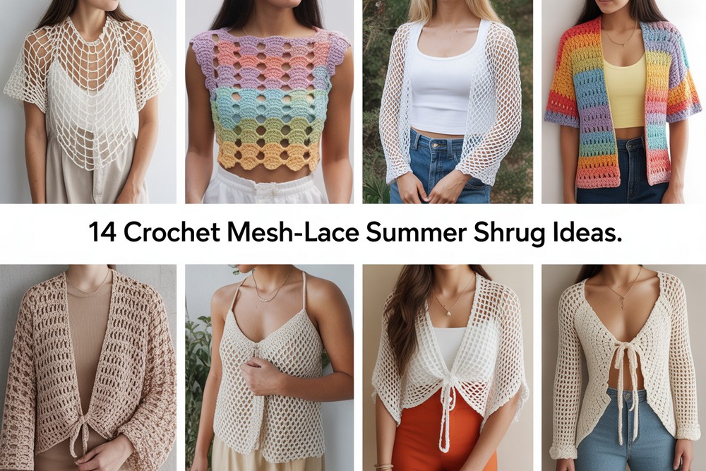 Crochet Mesh Lace Summer Shrug Ideas