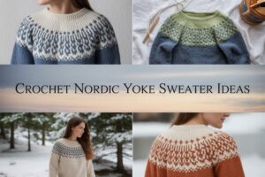 14 Crochet Nordic Yoke Sweater Ideas