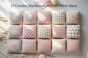 Crochet Marshmallow Puff Pillow Ideas