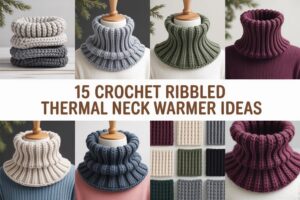Crochet Ribbed Thermal Neck Warmer Ideas