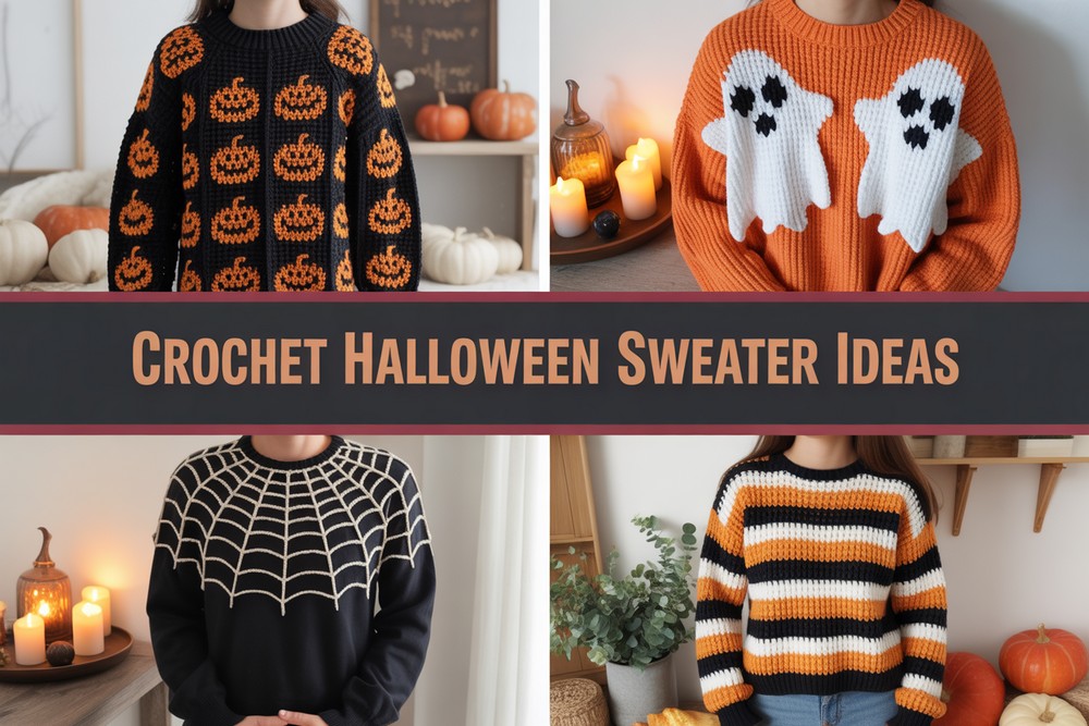 18 Crochet Halloween Sweater Ideas