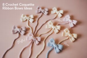 Crochet Coquette Ribbon Bows Ideas