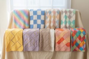 Crochet Tunisian Entrelac Baby Blanket Ideas