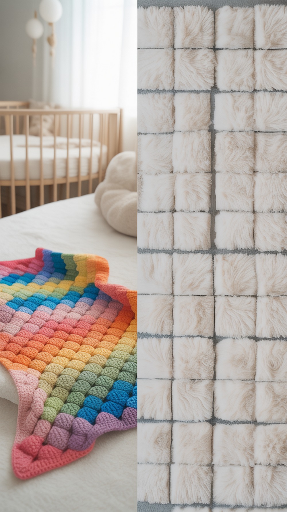 Bernat Tunisian Crochet Entrelac Baby Blanket