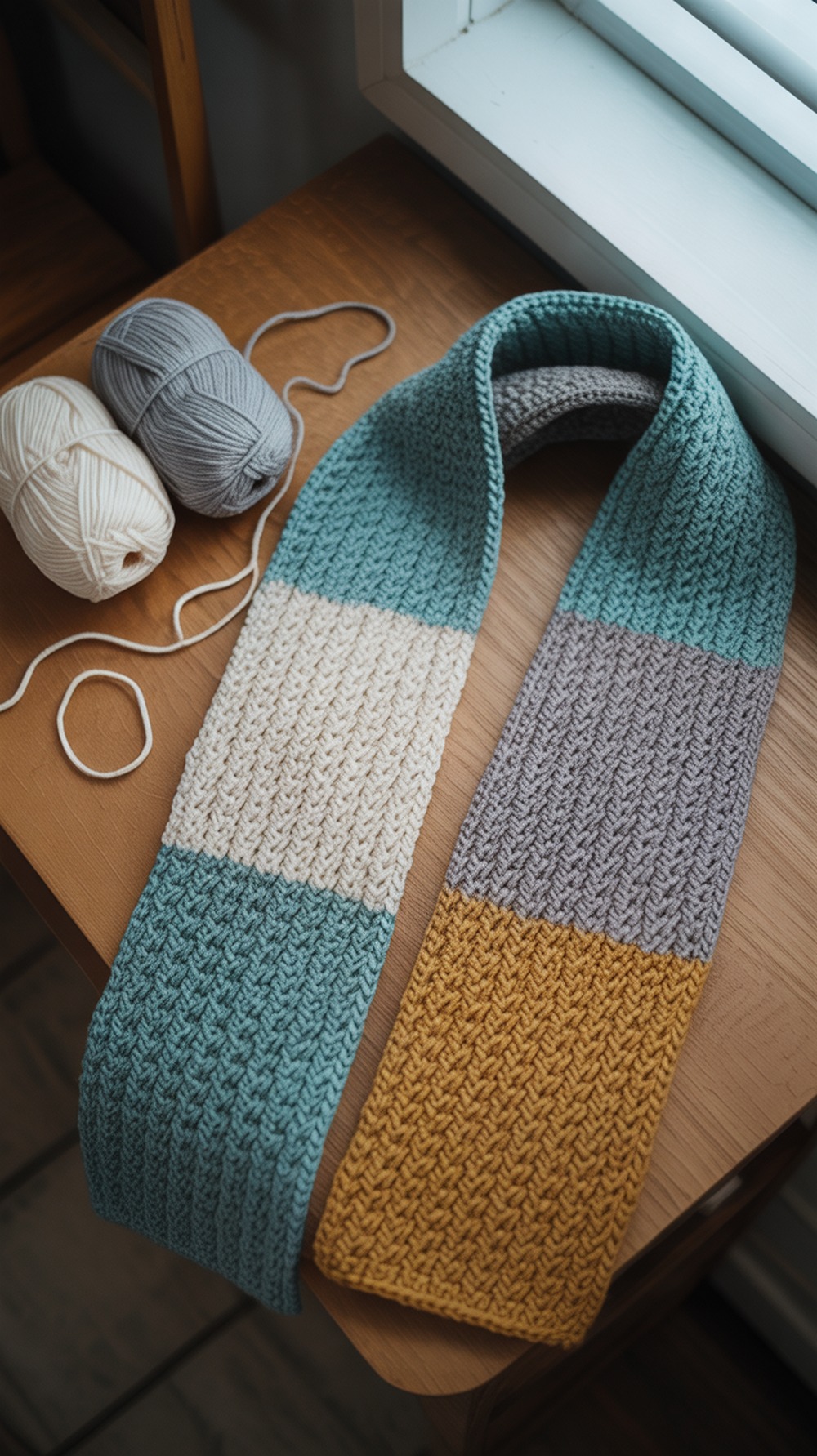 Cabin Color Block Griddle Stitch Loop