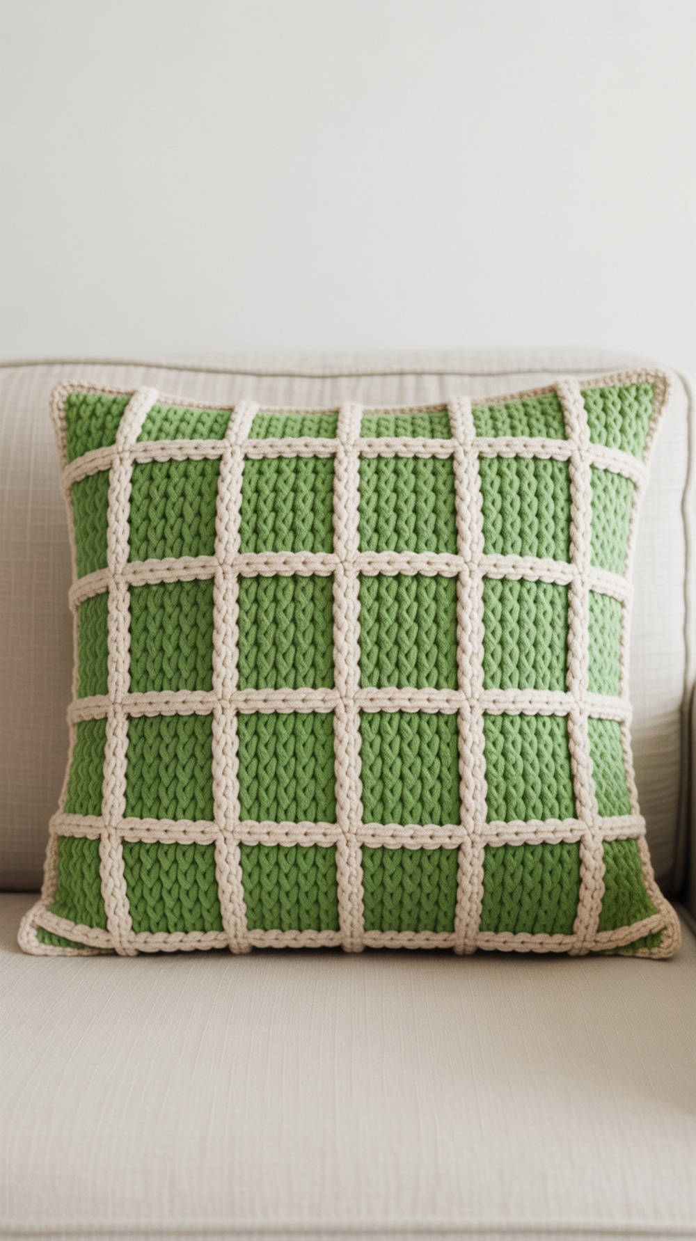 Caron Lattice Crochet Pillow