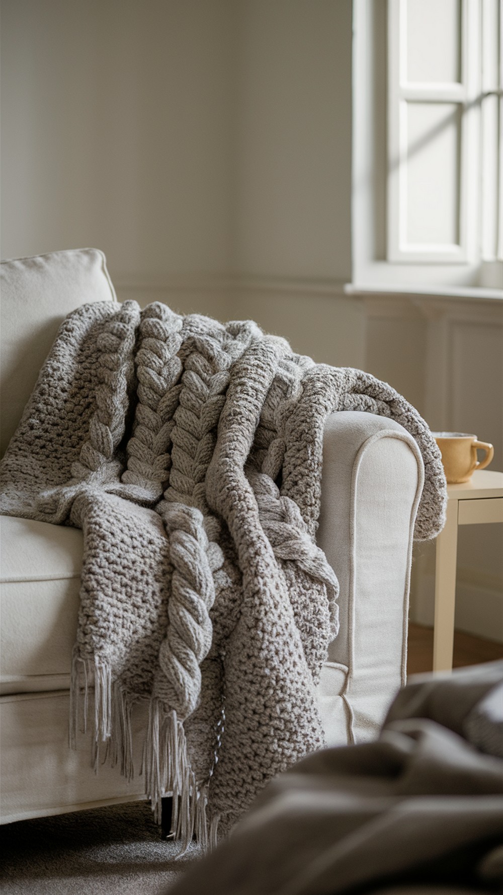 Chunky Braided Cabled Throw