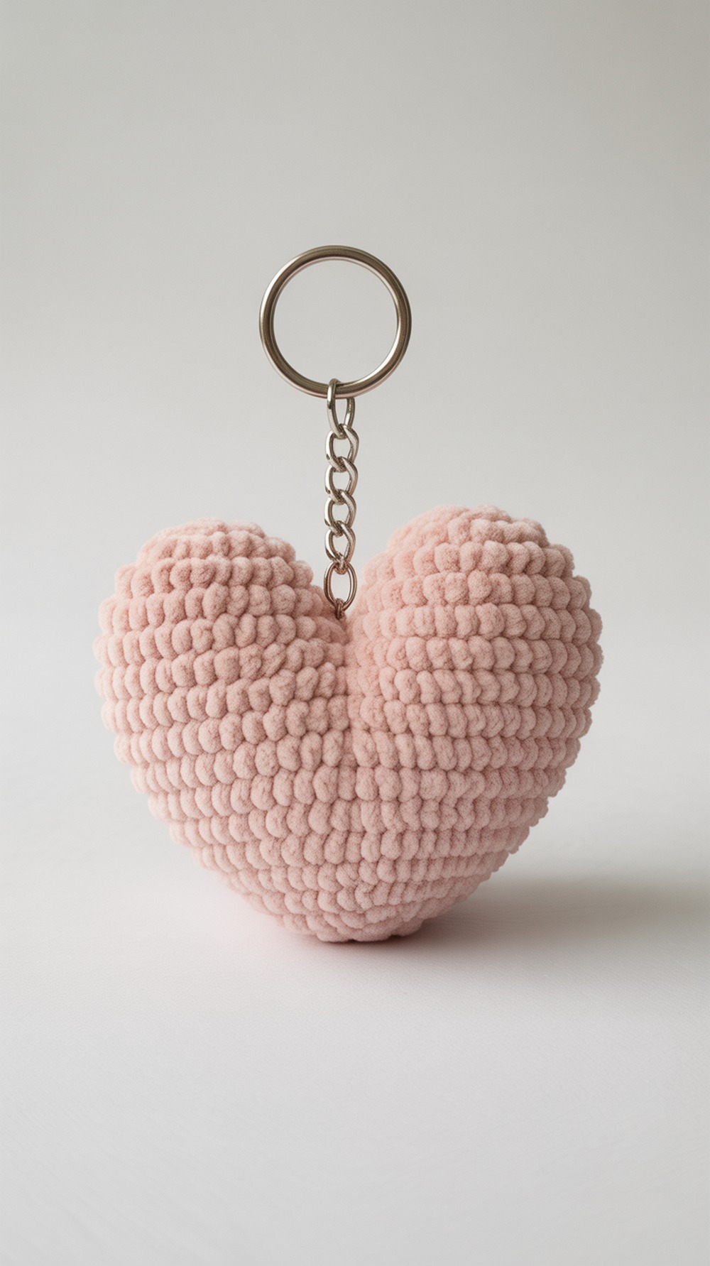 Crochet Heart Keychain