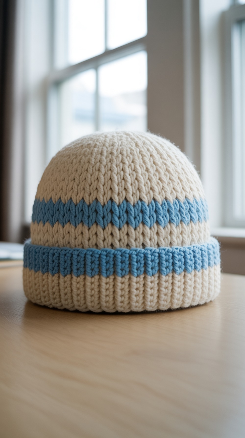 Crochet Striped Beanie