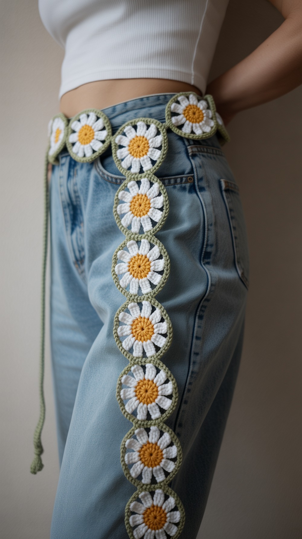 Daisy Chain Crochet Garland