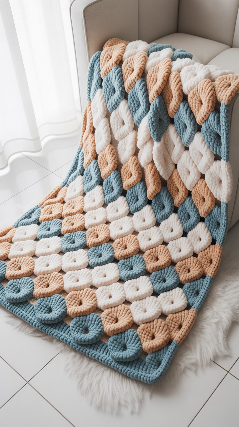 Entrelac Crochet Baby Blanket