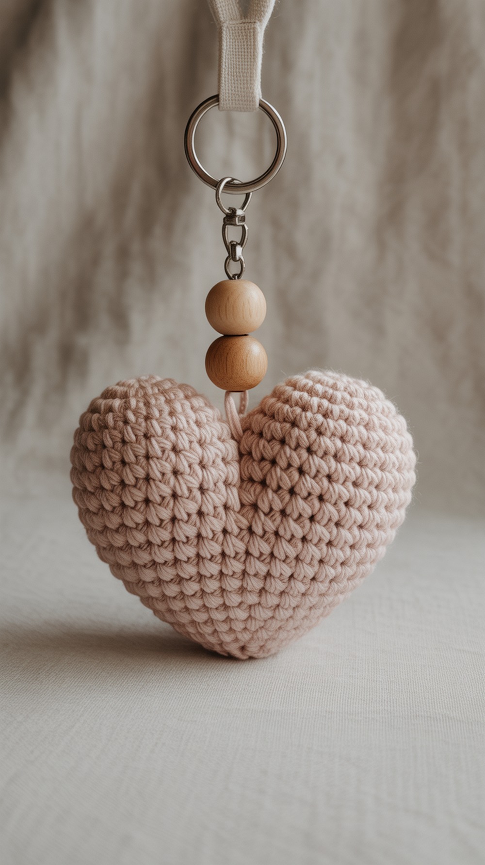 Free Crochet Heart Keychain