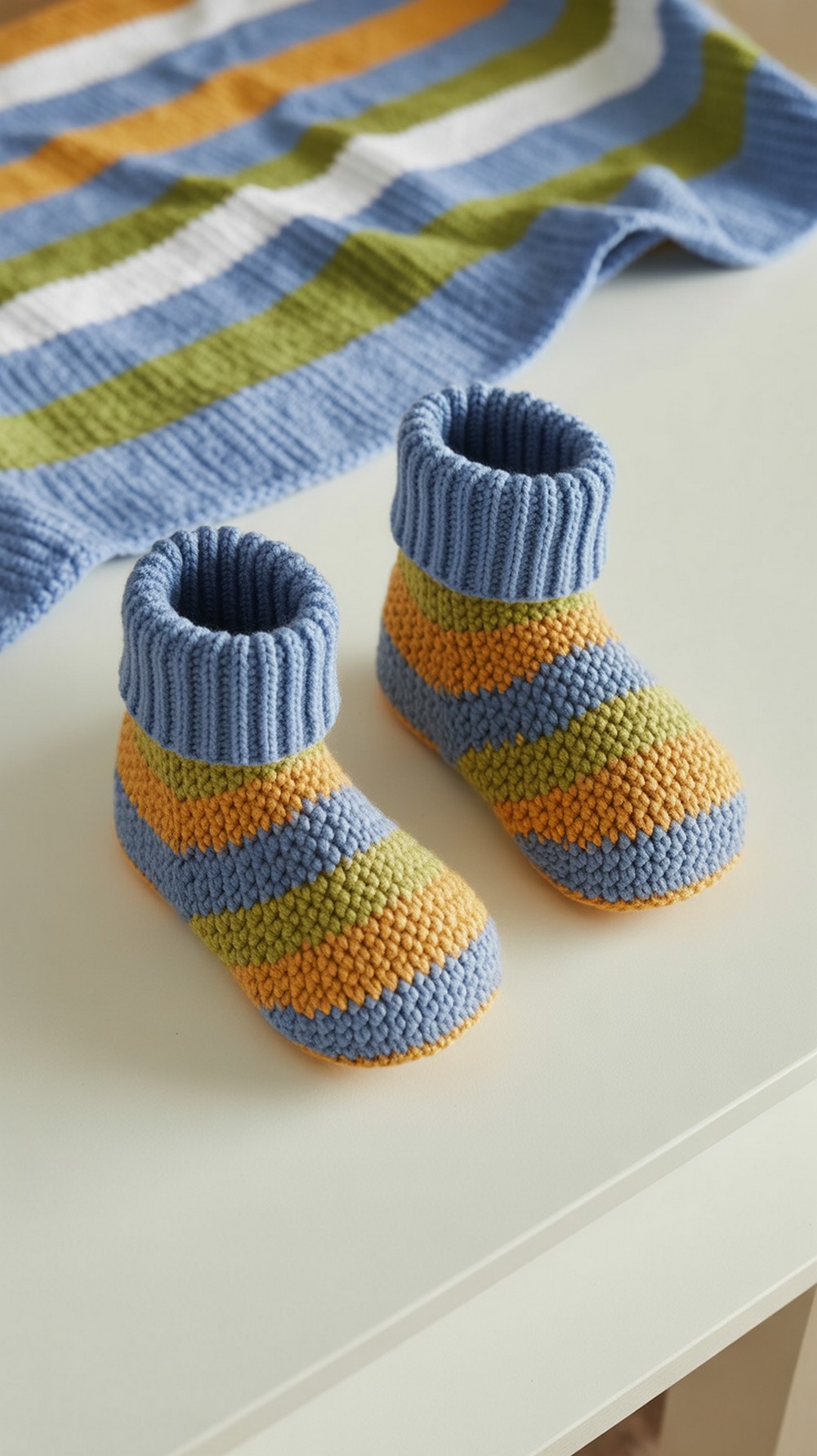 Fun Striped Booties