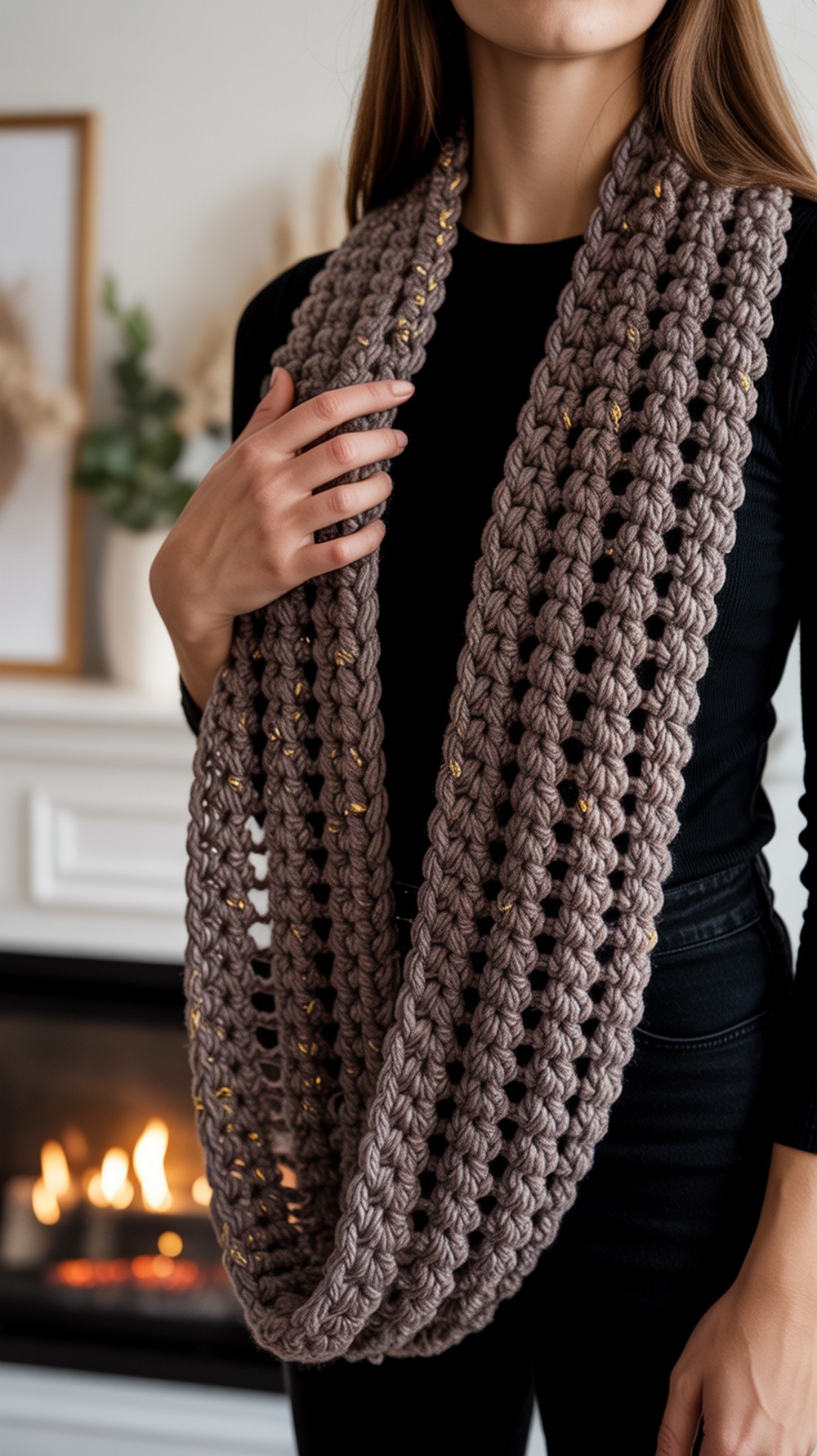 Gold Leaf Chunky Cabin Loop