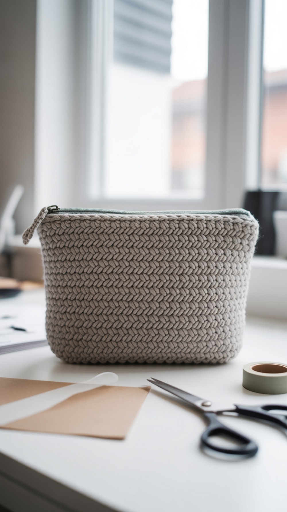 Herringbone Zipper Pouch