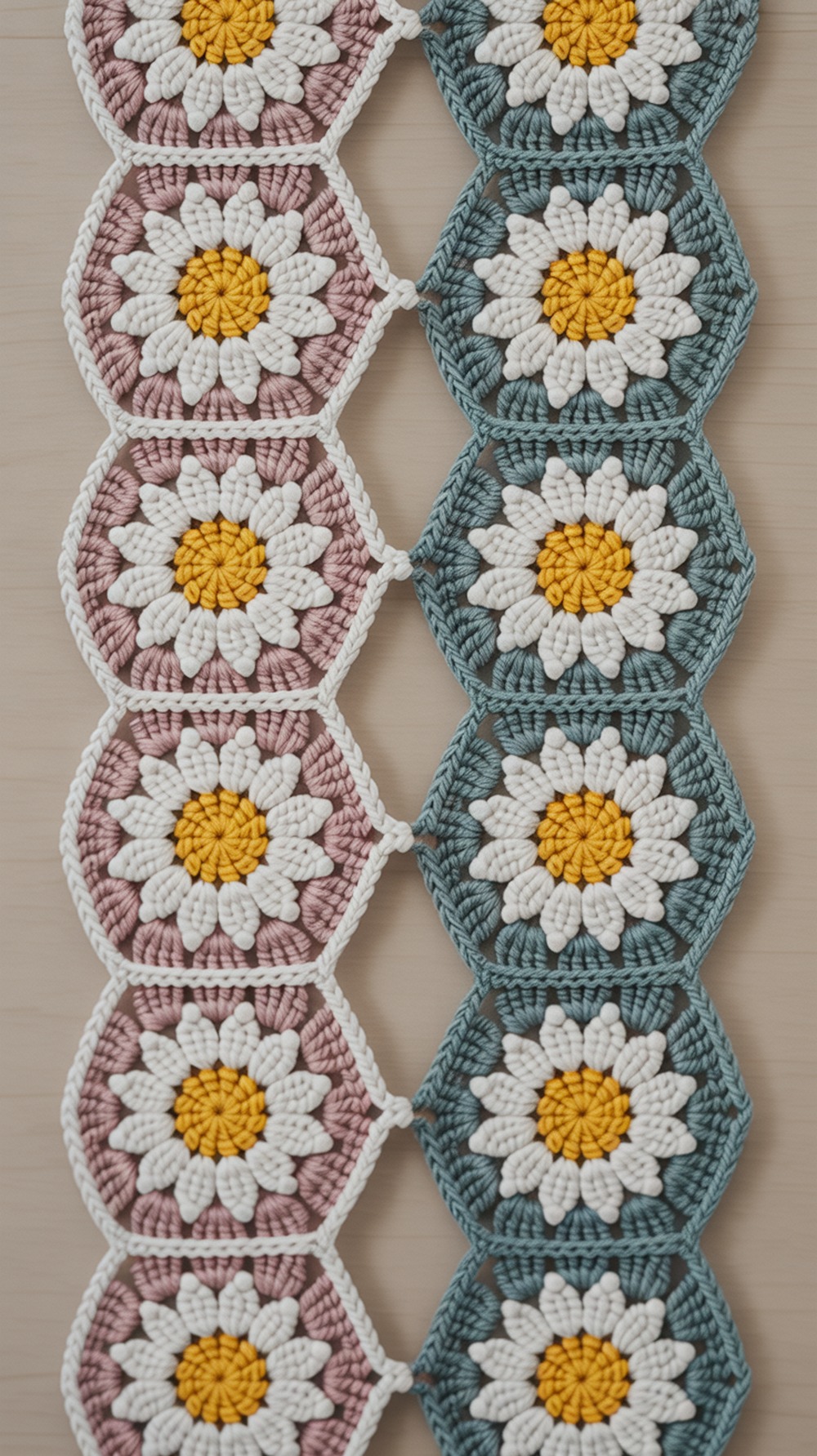 Hexagon Continuous JAYG – Granny Stitch (Cypress Textiles)