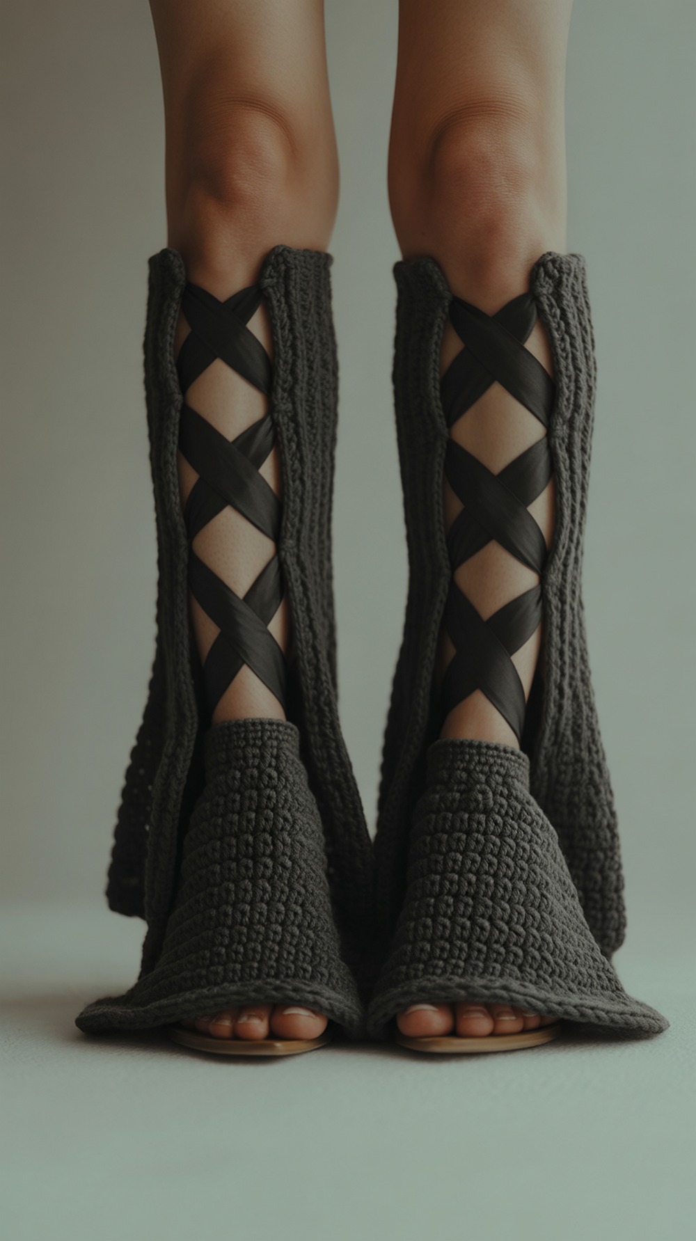 Lace Up Flared Leg Warmer