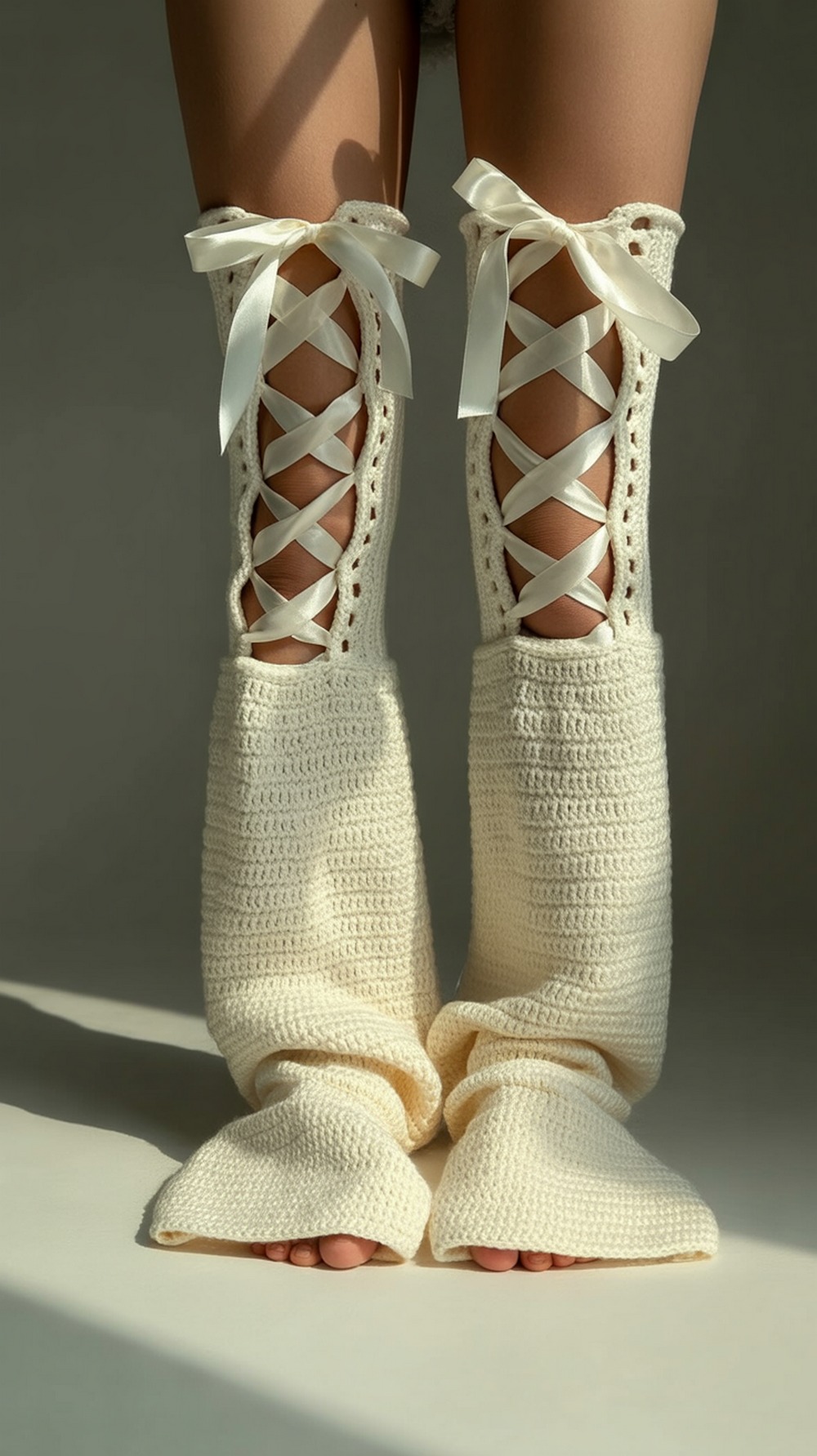 Lace Up Flared Leg Warmers