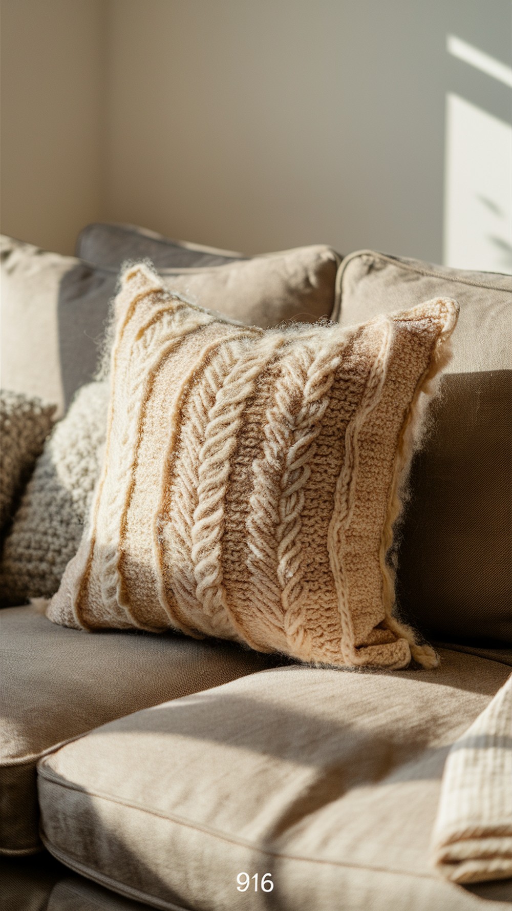 Loop-Cable Pillow Cover